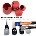Miniatyrbillede 2 af 8: Fiskestangsstik FishingRod Skridsikkert håndtag Beskyttelsesetui Lur deep red 20mm