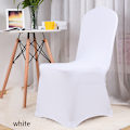 Miniatyrbilde 1 av 8: 1 stk bryllupsstoltrekk polyester stretch slipcover party univ White
