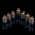 Miniatyrbild 4 av 7: 10 st Mini Glasflaskor Små Vials Kork Glasburkar Multi Användning