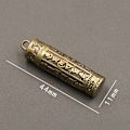 Miniatyrbillede 1 af 5: Hul messing Buddha flaske Sutra Cylinder vedhæng nøglering hals C