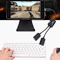 Miniatyrbilde 2 av 5: Micro USB/Type C til Dual Port HUB Cable Y Splitter for nettbrett P B