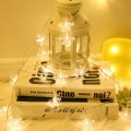 Miniatyrbilde 7 av 8: Julepynt Snowflake String Lights Xmas Garland Holid Warm White
