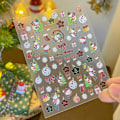 Miniatyrbillede 2 af 8: Neglekunst Negleklistermærke Julevand Decal Snemand Design Negle 1PCS