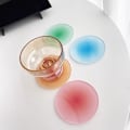 Miniatyrbilde 6 av 8: 4 Farger Akryl Coasters Round Table Cup Mat Skyting Rekvisitter In Red