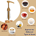 Miniatyrbilde 4 av 6: 750ml Kaffe Sirup Dispenser Multifunksjonell Honning Saus Ketchup Gold