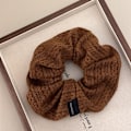 Pikkukuva 1 / 8: Muoti neulottu villa Scrunchie elastinen hiusköysi hiustarvikkeet Dark brown