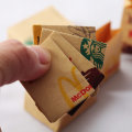 Miniatyrbillede 5 af 8: 5 stk Dukkehus Simulering Miniature Hamburger kaffe Fries Pakke C