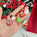 Miniatyrbillede 6 af 8: e Julemand Gingerbread Man Vedhæng Nøglering Taske Dekoration C A6