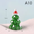 Miniatyrbilde 1 av 8: Mini Resin Julenisse Snømann Statue Mikro Landskap Modell Min A10