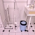 Pikkukuva 4 / 8: 1:6 1:12 Nukkekodin miniatyyri moppi roskakorkki CAN Luuta Clea B