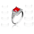 Miniatyrbilde 6 av 7: 8 størrelser Invisible Clear Ring Size Adjuster Resizer Løs ring R