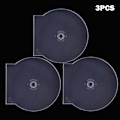 Pikkukuva 1 / 8: 1/3 kpl läpinäkyvä muovinen yksiosainen pyöreä case CD- case 3PCS