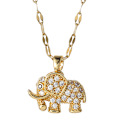 Miniatyrbillede 5 af 5: Kvinders luksus Cubic Zirconia Elephant Pendant halskæde Stainle