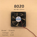 Miniatyrbillede 1 af 8: DC børsteløs blæser Computerkabinet Køleblæser 5V 12V 24V Leje C DC8020 12V