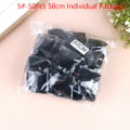Pikkukuva 1 / 8: 50 kpl hiusverkko musta elastinen nippu Mesh hiusverkkoverkko 5#-50Pcs