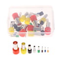 Miniatyrbillede 1 af 5: 40/8 stk. 1 mm-10 mm Mini Clay ters Ørering hul hul rund fabrikat C