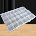 Miniatyrbilde 2 av 7: 24Grids Plast Oppbevaring Smykkeskrin Rommet Justerbar