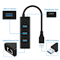Miniatyrbillede 3 af 8: 3-porte USB 3.0 Gigabit Ethernet Lan RJ45 netværksadapterhub