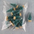 Miniatyrbilde 7 av 8: 12 stk Mini juletre julenissen snødekor for DIY Frost A1