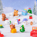 Miniatyrbild 2 av 8: Mini Juldekoration Snögubbe Träd Mikrolandskap Ho A8