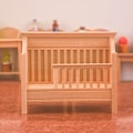 Miniatyrbilde 4 av 8: 1:12 Dukkehus Miniatyrseng Babyseng Cradle Seng Møbler Hjem