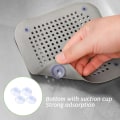 Miniatyrbild 7 av 8: Silikonavlopp Hårsil Handfat Anti Clog Kök Badrum Ac White