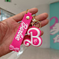 Pikkukuva 1 / 8: Vaaleanpunainen Barbie-avainnippu riipus Love Key Ring case Char 3