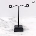 Miniatyrbillede 1 af 5: Metal smykker Display Stand Sort Klar Akryl Stud Ørering Ho black S