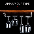 Miniatyrbilde 3 av 5: Sølv rustfritt stål vinstativ Glassholder Hengende Bar Goble 35cm single row