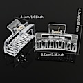 Miniatyrbilde 1 av 5: Akryl Clear Claw Transparent Plastic Hårklemmer Blank hårnål A3