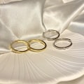 Pikkukuva 6 / 8: Yksinkertaiset muodikkaat isot pyöreät korvakorut naisille Circle G Silver