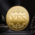 Miniatyrbilde 2 av 5: Diameter 4cm Mynt JA eller NEI Ta avgjørelse Minneplating A