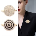 Miniatyrbillede 2 af 8: Kreative krystalbrocher Pins Broche Cardigan Faste seler Dre A