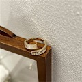 Miniatyrbillede 1 af 5: Retro romantisk matchende drop glasur guldfarve åbne ringe til kvinder E