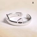 Miniatyrbilde 6 av 8: Fashion e Cat Ear Open Justerbar Fingerring For Damesmykker C