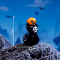 Miniatyrbillede 8 af 8: Mini Halloween Ornament Heks Spøgelse Græskar Figur Mikroskopisk Land A5