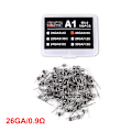 Miniatyrbillede 1 af 5: 100 Stk/æske A1 Coil Wire Varmemodstand Premade Coils DIY Pr 26GA/0.9Ω