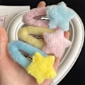 Pikkukuva 4 / 6: Naiset Pehmo Tähti Tytöt Side otsatukka Clip Ornament Hiusklipsit Barr A