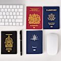 Miniatyrbilde 2 av 5: Reisepassholder PU-skinn Passport-beskyttelsesdeksel Fas A9