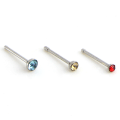 Miniatyrbillede 7 af 8: 60 STK/Sæt Rhinestone Nose Ring Bone Stud rustfrit stål Multicolor