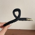 Miniatyrbilde 7 av 8: Solid sorte hårspenner Nye Geometrisk Sklisikker akryl Large A1