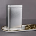 Miniatyrbilde 8 av 8: Metall Retro Square Tea Candy Oppbevaringsveske med lokk Packagi Black