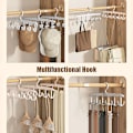 Miniatyrbilde 2 av 8: 1PC BH-Henger for skap 360° roterende stativ med krok for Cami Gray