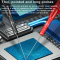 Miniatyrbilde 3 av 7: 1 par Universal Multimeter Test Probe Spissen Testledning Forlengelse Black