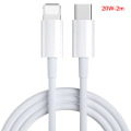 Miniatyrbilde 1 av 8: Type C Hurtigkabel PD 20W Hurtigladelader Ledningsledning Data Ca 20W 2M