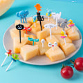 Miniatyrbillede 2 af 5: 6-10 STK Frokostfest Pick Dessert Gaffel Snack Dekoration Bento Mi Tiger pattern