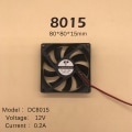 Miniatyrbillede 1 af 8: DC børsteløs blæser Computerkabinet Køleblæser 5V 12V 24V Leje C DC8015 12V