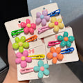 Miniatyrbilde 3 av 8: 2 STK e Simple Flower Baby Clips Bangs Hårklemme Hodeplagg Hår A A3