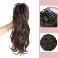 Miniatyrbild 7 av 7: Syntetisk Claw Clip Hästsvans Hårförlängning Kort Curly Natura Highlights white