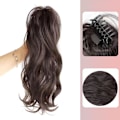Pikkukuva 7 / 7: Synteettinen Claw Clip Ponytail Hiustenpidennykset Lyhyt Kihara Natura Black